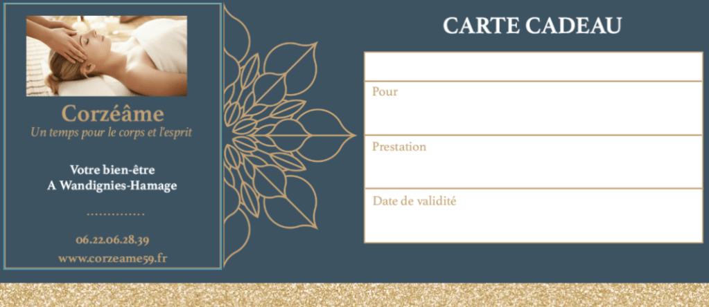 offrir un bon cadeau pour un massage ou un soin 